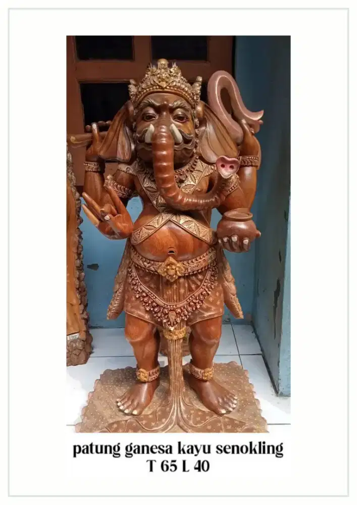 patung kayu ganesha