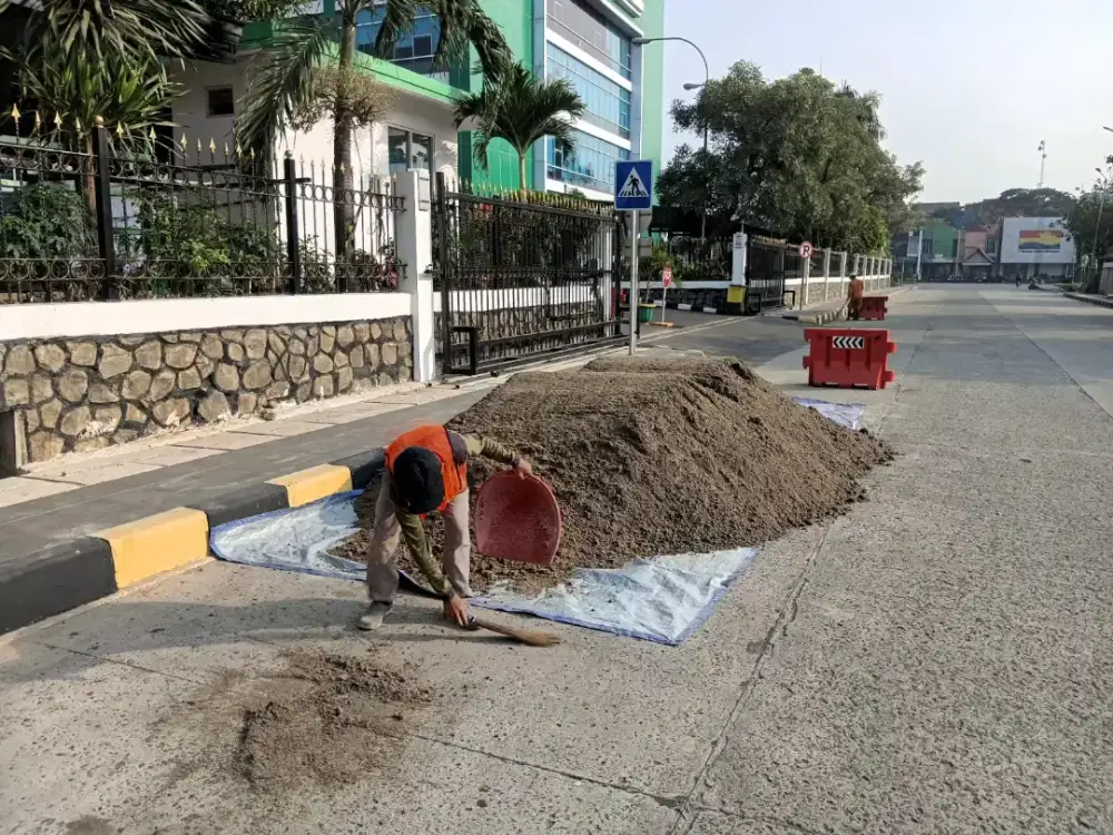 Batu makadam split Pasir pasang abu batu pasir bangka