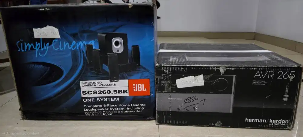Preloved Ampli Harman Kardon dan sound system JBL