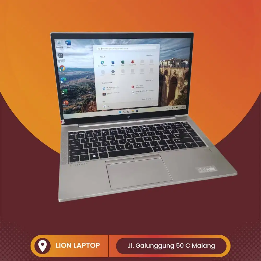 RAM 16GB Ryzen 5 SSD 256GB Slim Alumium HP Elitebook 845 G7 [27|07]