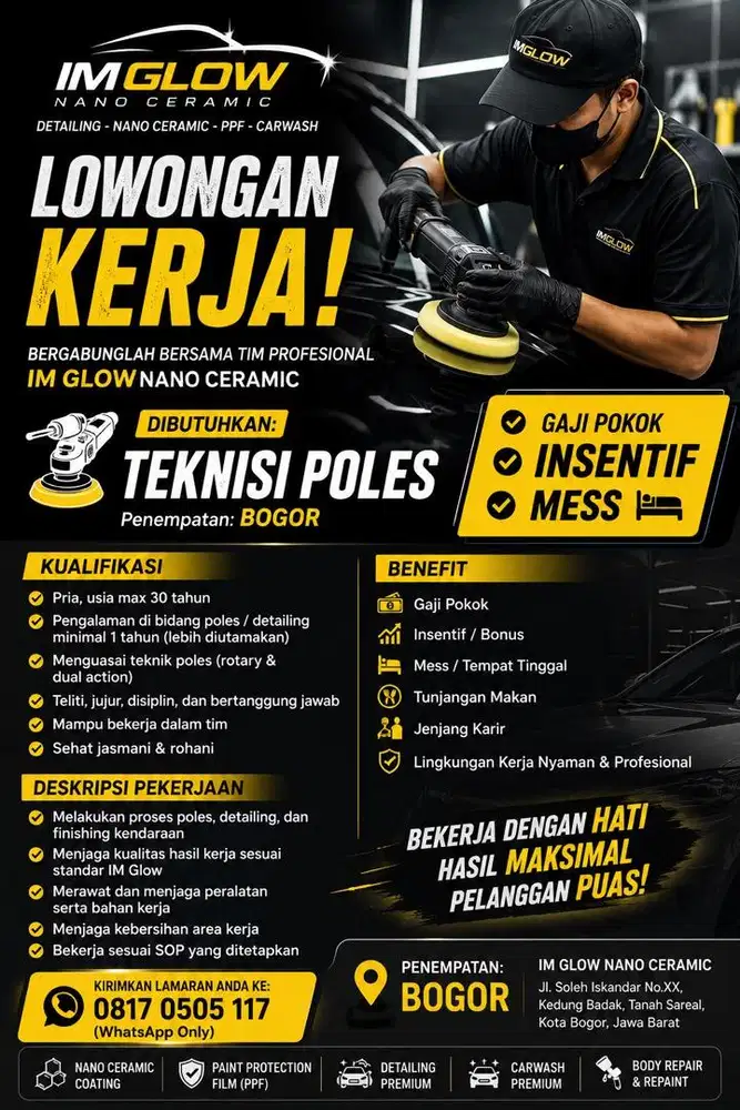 Lowongan kerja teknisi poles