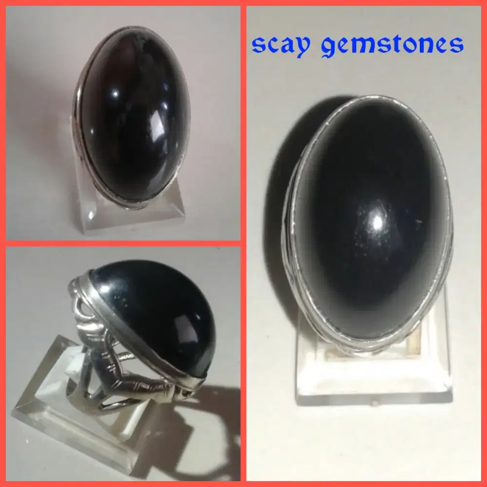 Cincin batu akik kecubung tanduk