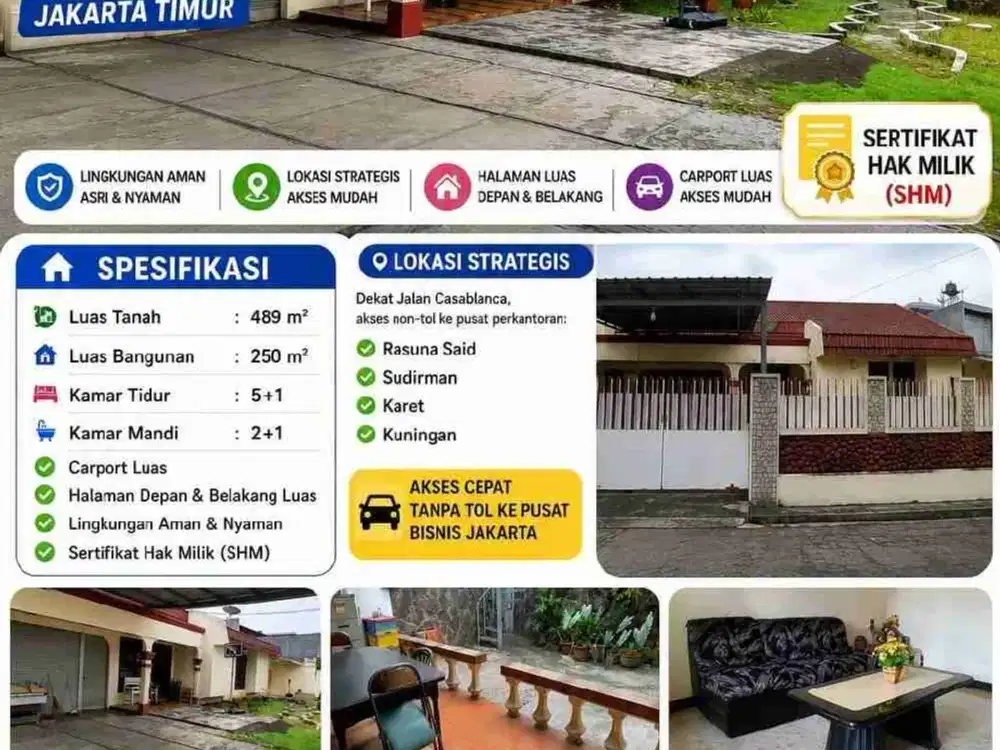 JUAL RUMAH BESAR, UNTUK DI TEMPAT TINGGAL ATAU INVESTASI
