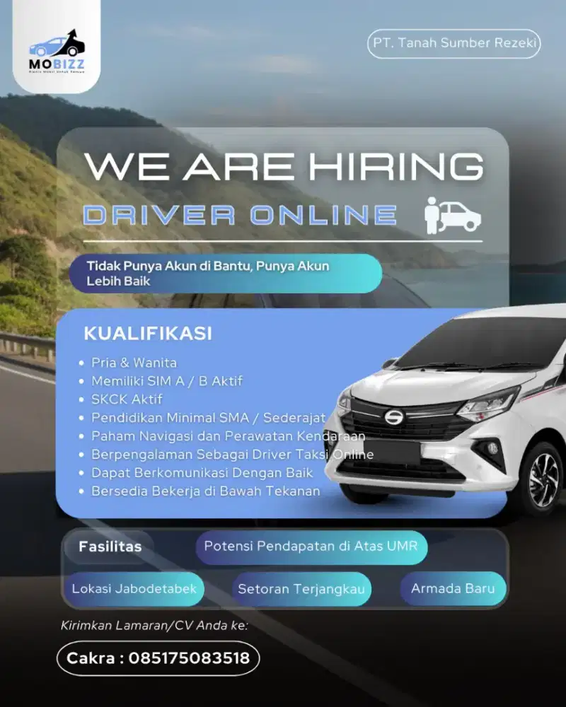DIBUTUHKAN DRIVER