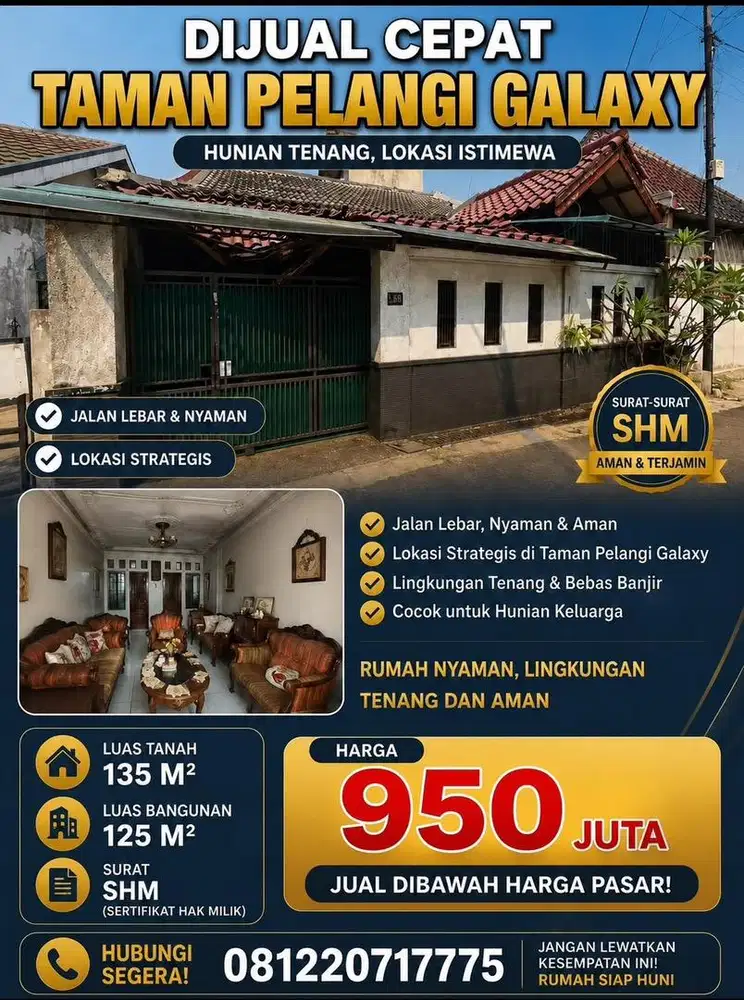 Jual Rumah Area Galaxy BU Nego Sampe Deal