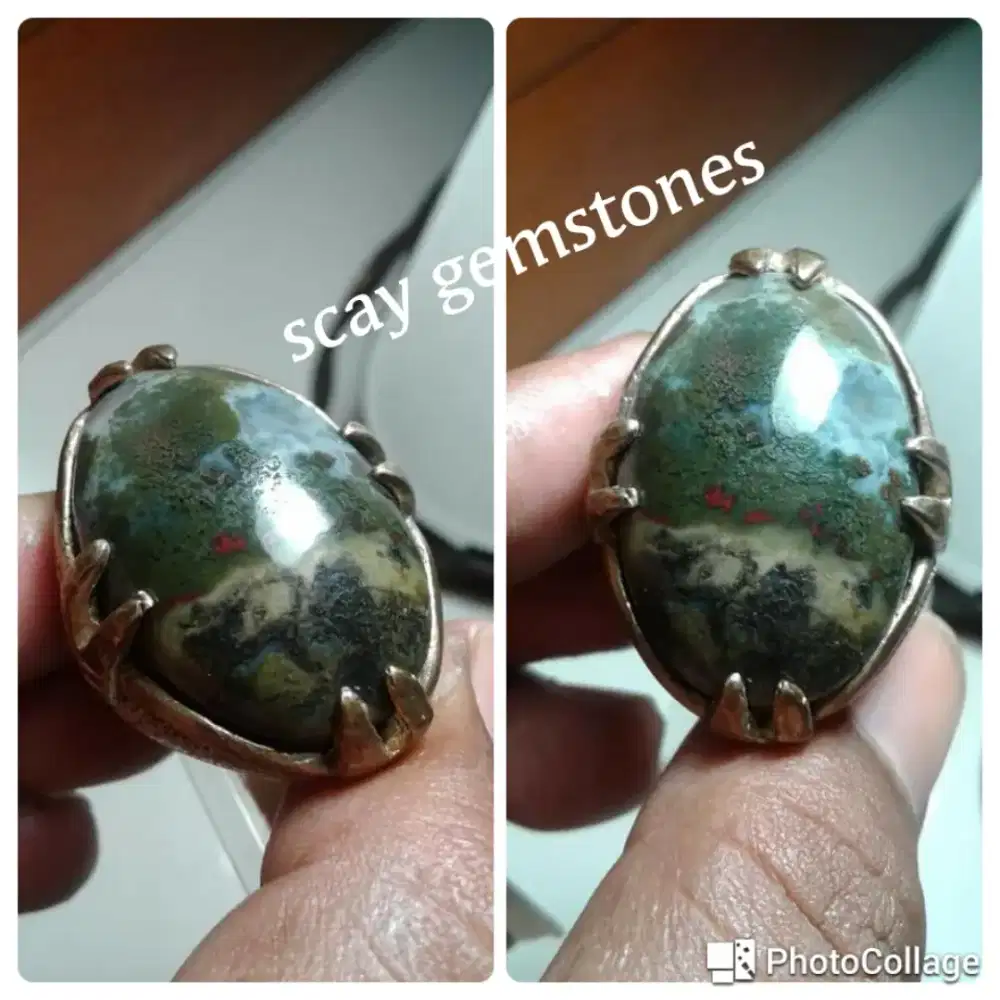Cincin batu akik lumut