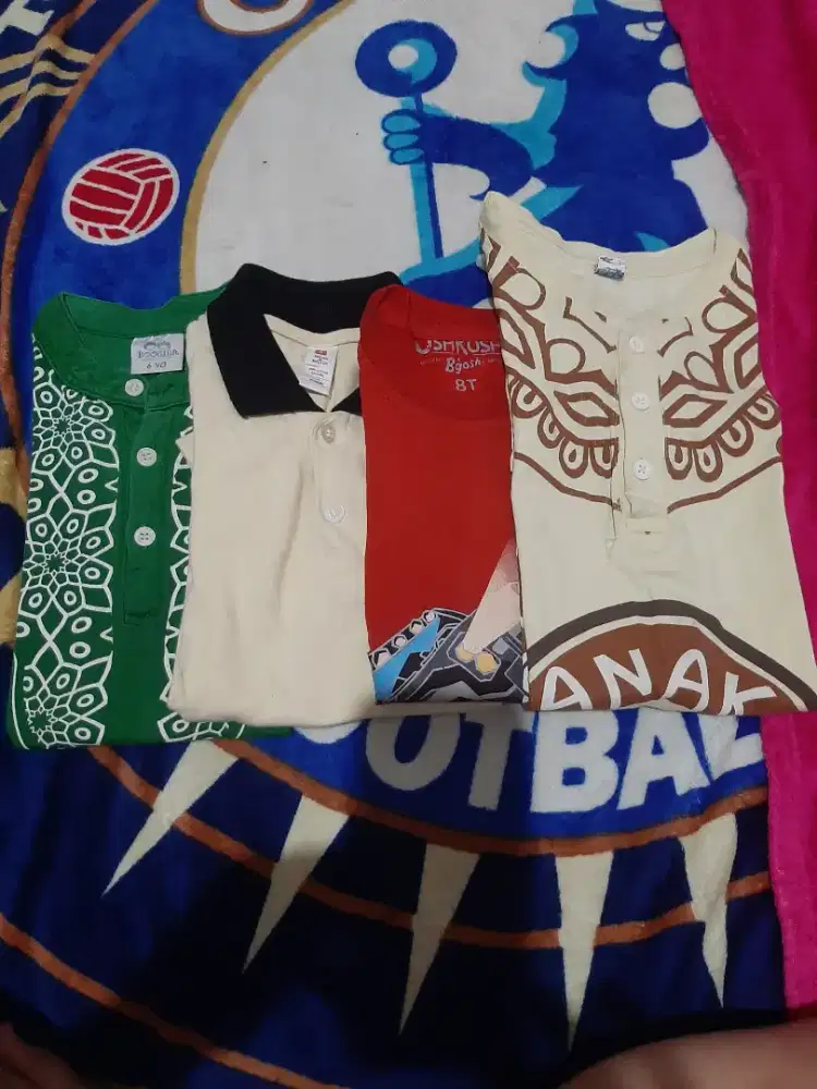 Preloved 4 pcs Kaos muslim anak laki sz 6