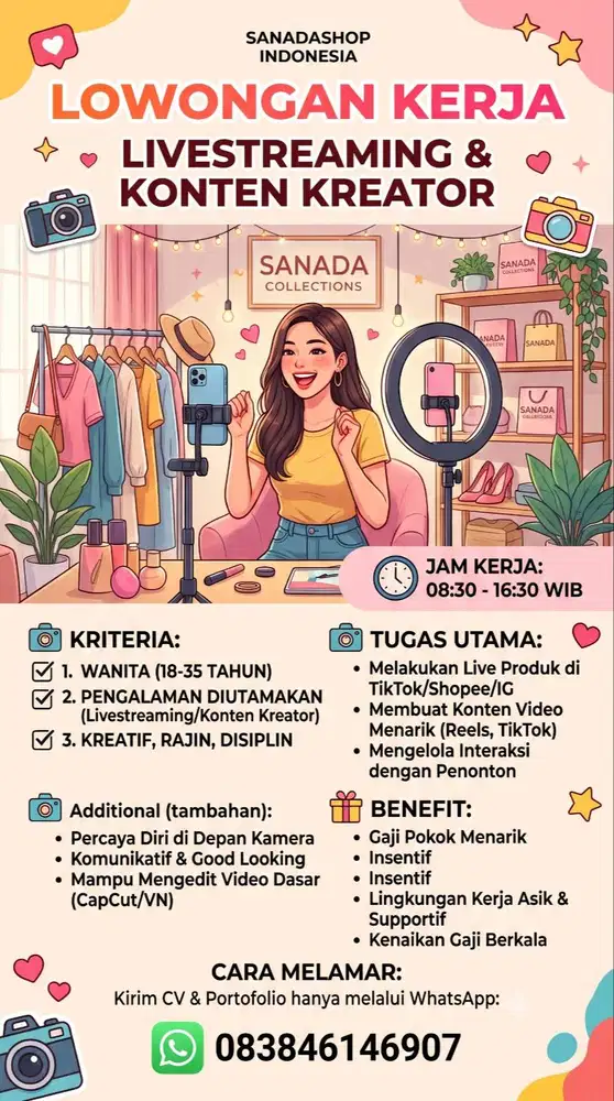 LOWONGAN KERJA LIVE STREAMING & KONTEN KREATOR