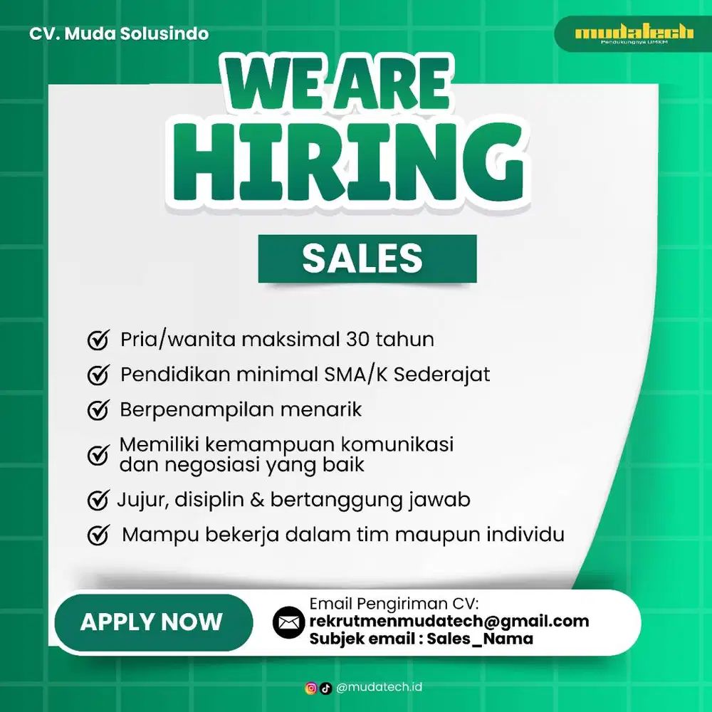 Lowongan Kerja (SALES)