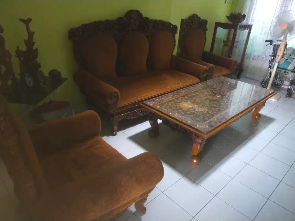 Kursi meja tamu jati ukir bali