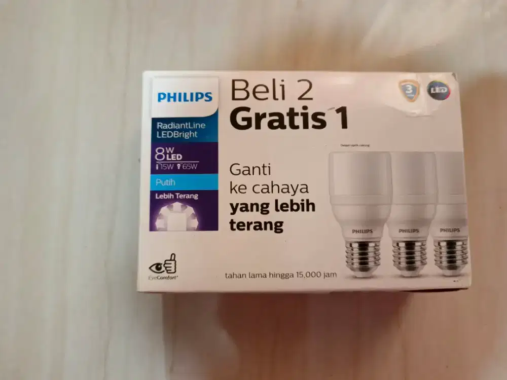 [ISI] Lampu Philips Multipack Radiantline LEDBright 8W putih