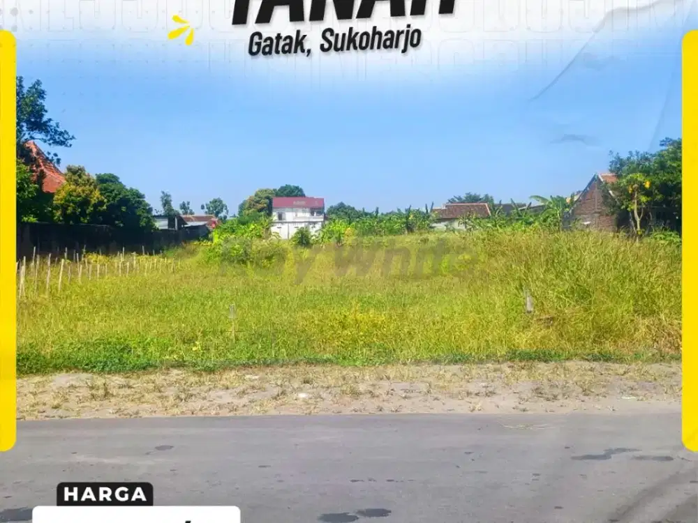 Tanah Datar Strategis Siap Bangun 20m dari Jalan Raya Solo-Jogja di Gatak Sukoharjo