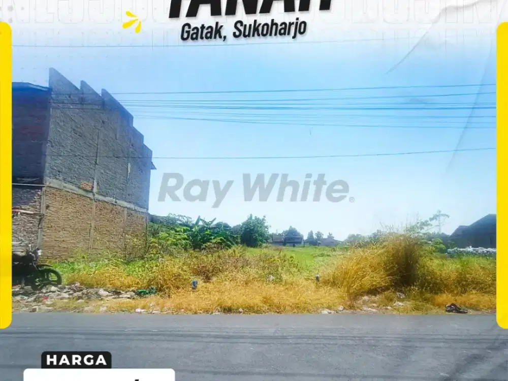 Tanah Datar Strategis Siap Bangun 100m dari Jalan Raya Solo-Jogja di Gatak Sukoharjo