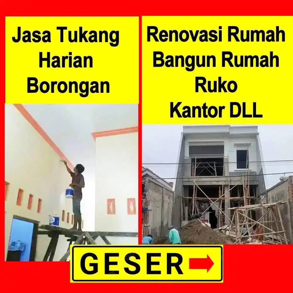 TUKANG Panggilan BANGUNAN BORONGAN HARIAN Cat Talang Keramik Plafond