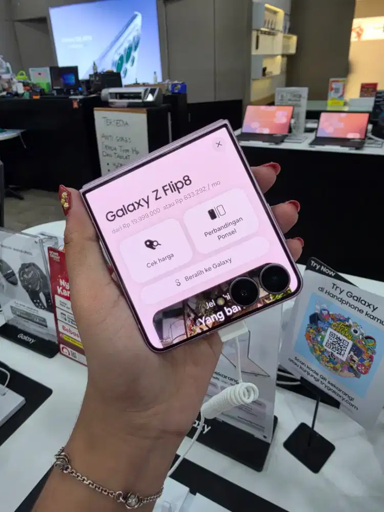 Promo cicilan Pre-order Samsung Zflip8 Bunga 0% Gratis 2x angsuran