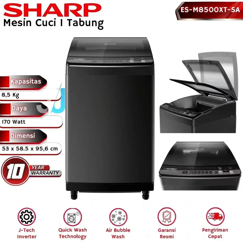 NEW SHARP mesin cuci 1 tabung (jual rugi murah)