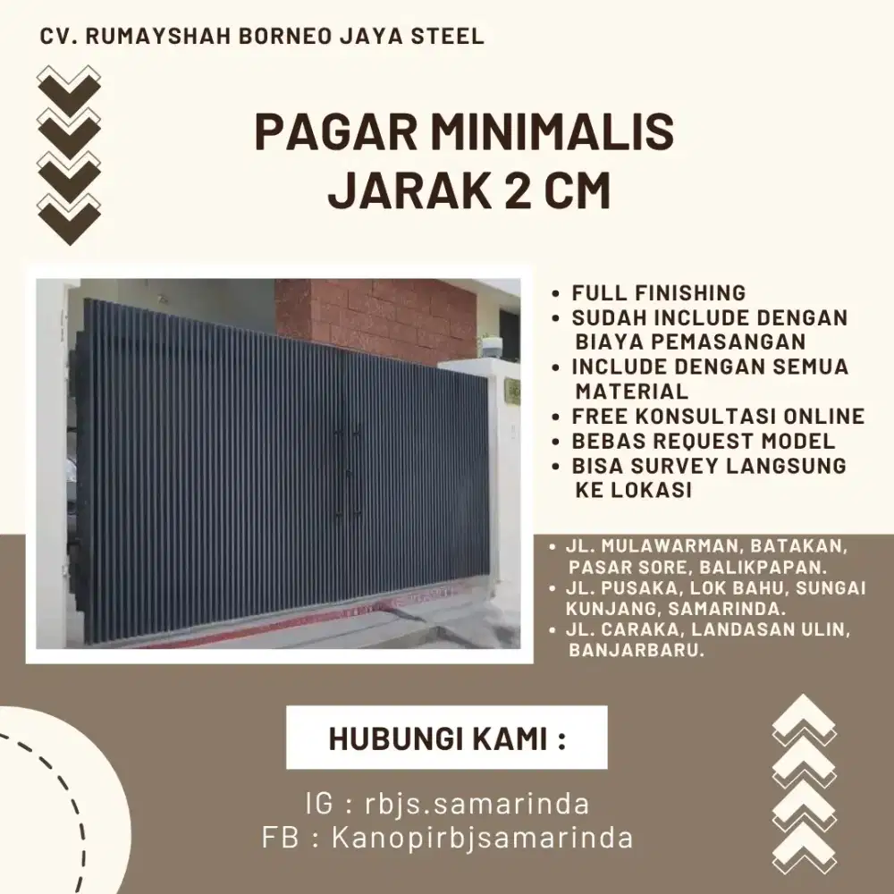 Pagar Minimalis Jarak 2 Cm