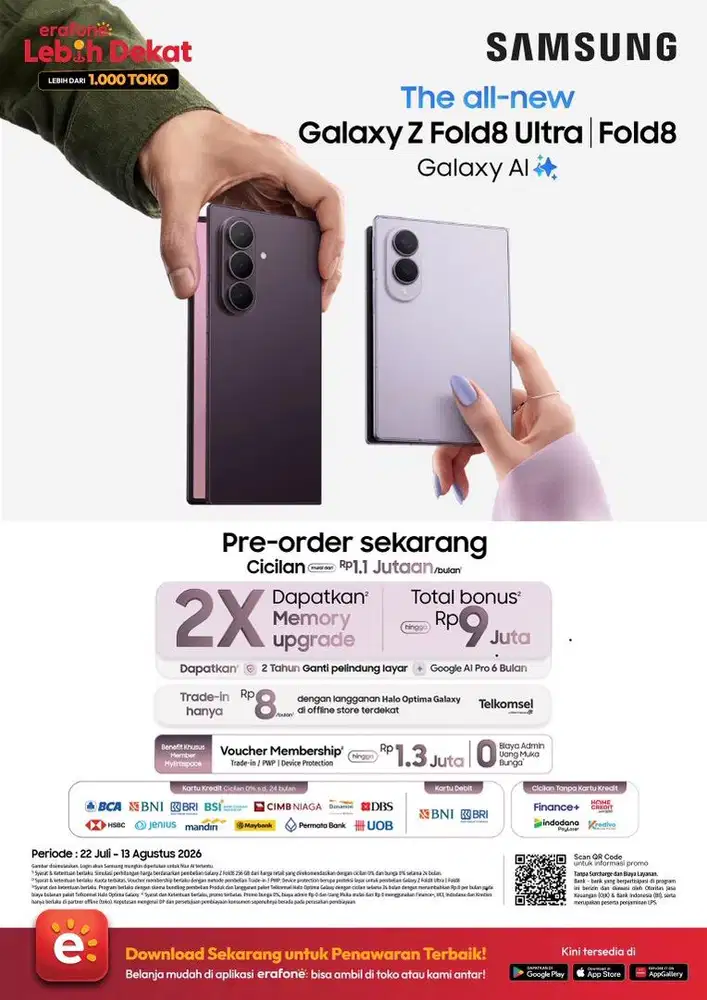 Promo pree order galaxy Z fold 8