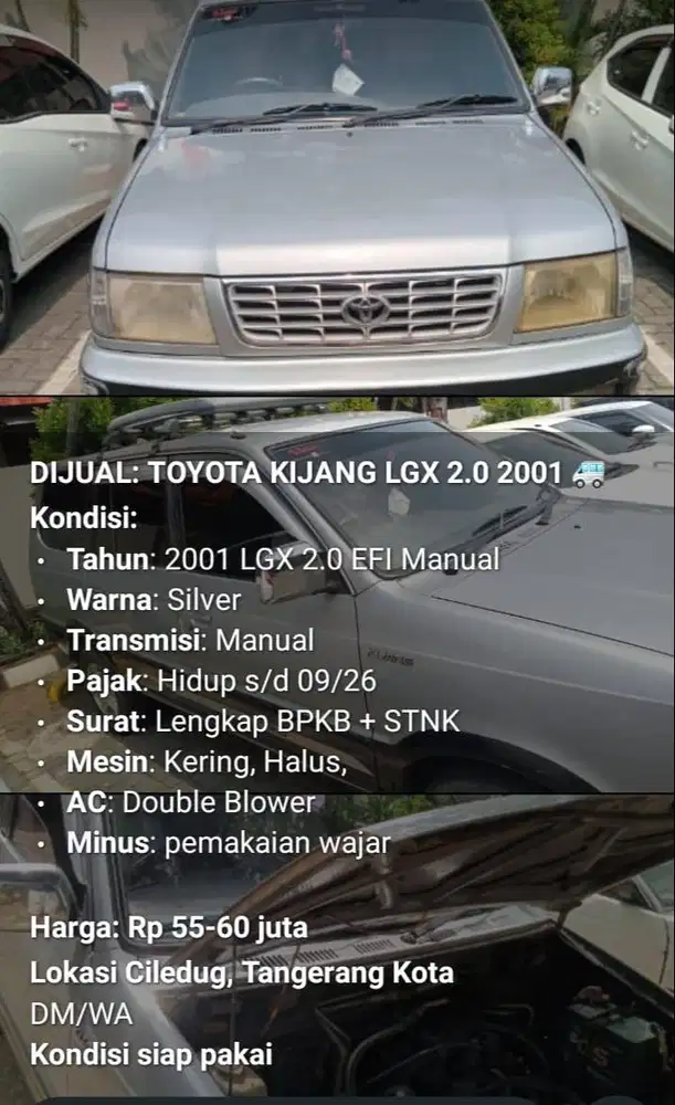 Kijang LGX 2001 Jalan OK, Pajak ON, Individu, Nego