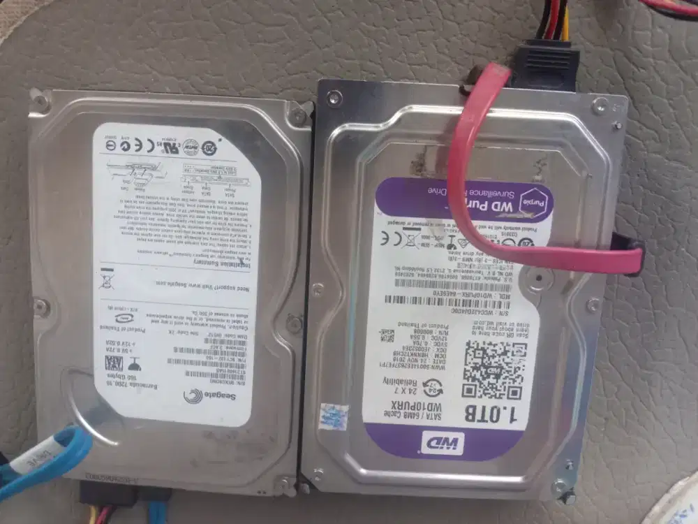 hardish 1TB  merk WD  dan 160 GB  merk seaget normal murah