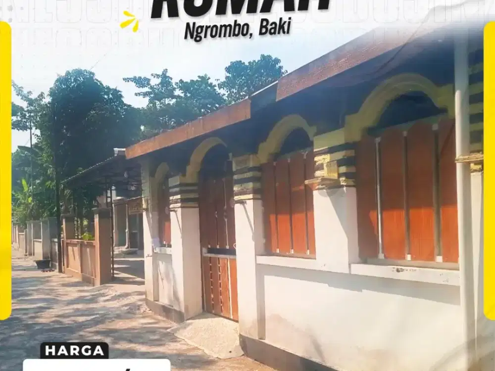 Disewakan Rumah Minimalis Nyaman & Ekonomis di Ngrombo Baki Sukoharjo
