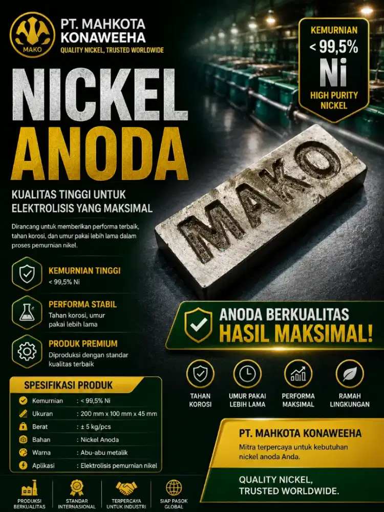 DIJUAL NICKEL ANODA