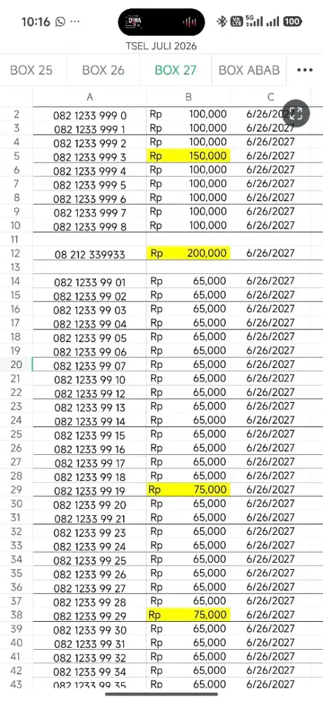 Nomor cantik simpati