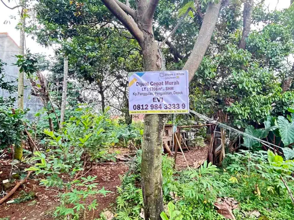 Dijual cepat Tanah hook harga NJOP rata kotak siap bangun dekat BSI dan BCL Sawangan Depok