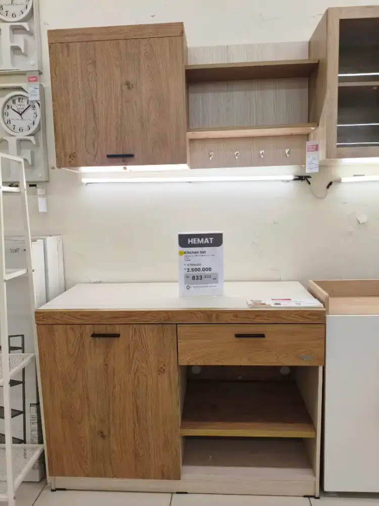 PROMO ANGKAT DISPLAY – Selma Giada Kitchen Set Cokelat Oak