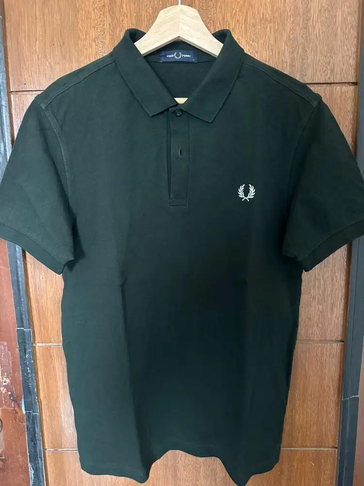 Fred Perry Shirt Green 100% Original - L