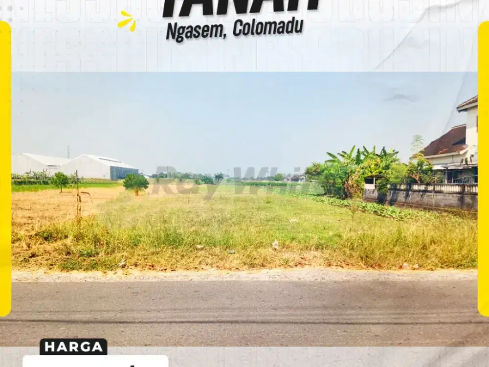 Tanah Pekarangan Datar Strategis Siap Bangun Cocok Untuk Perumahan di Ngasem Colomadu Karanganyar