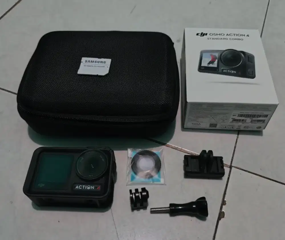 DJI Osmo Action 4 Standard Combo Fullset Garansi Aktif + Samsung 256GB