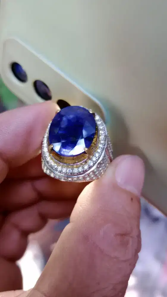 Batu Pemata Natural Blue Safir