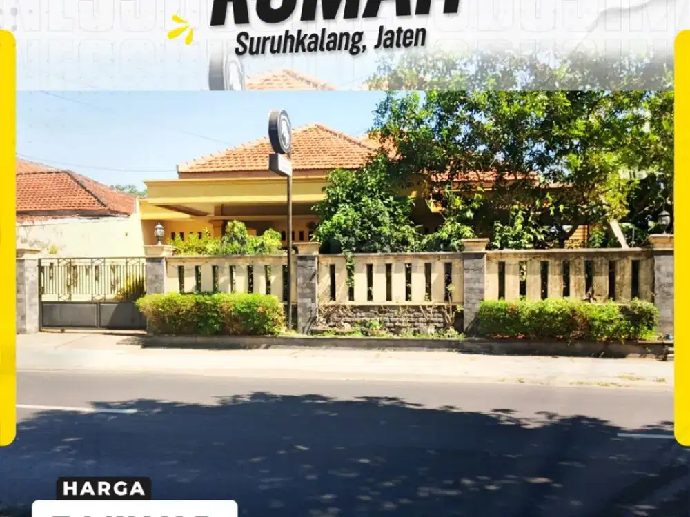 Rumah Luas Strategis Halaman Lapang Siap Huni di Suruhkalang Jaten Karanganyar