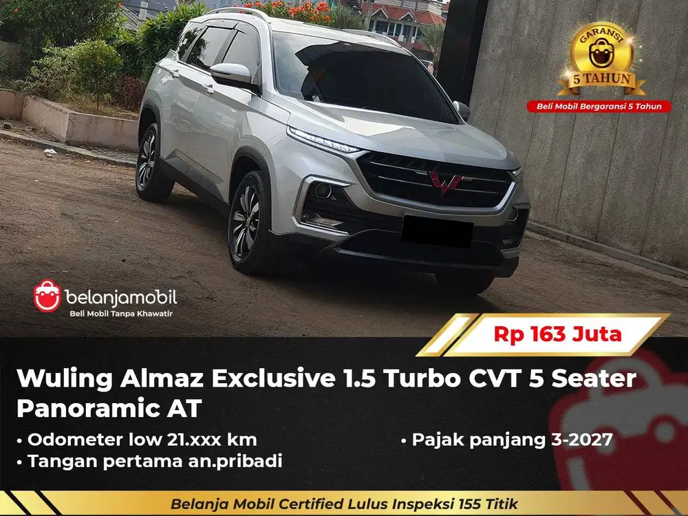 [ LOW KM 21RB ] Wuling Almaz Exclusive 1.5 Turbo 5 Seater 2021/2022