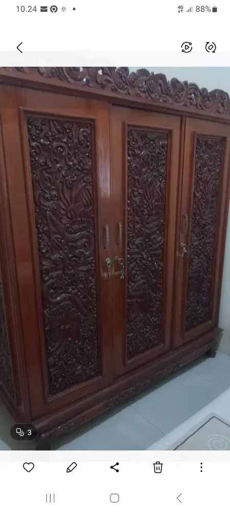 Jual Lemari Jati Ukir  Premium Jepara  Antik