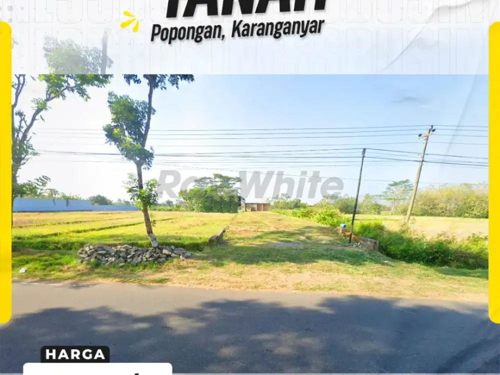 Tanah Datar Siap Bangun Sudah Pondasi Cakar Ayam Cocok Untuk Gudang di Popongan Karanganyar