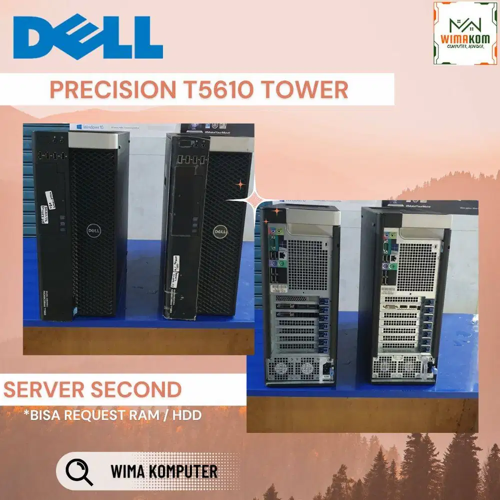 SERVER DELL T5610 2x E5-2650v2 32 CORE RAM 32GB HDD 500GB VGA K2000