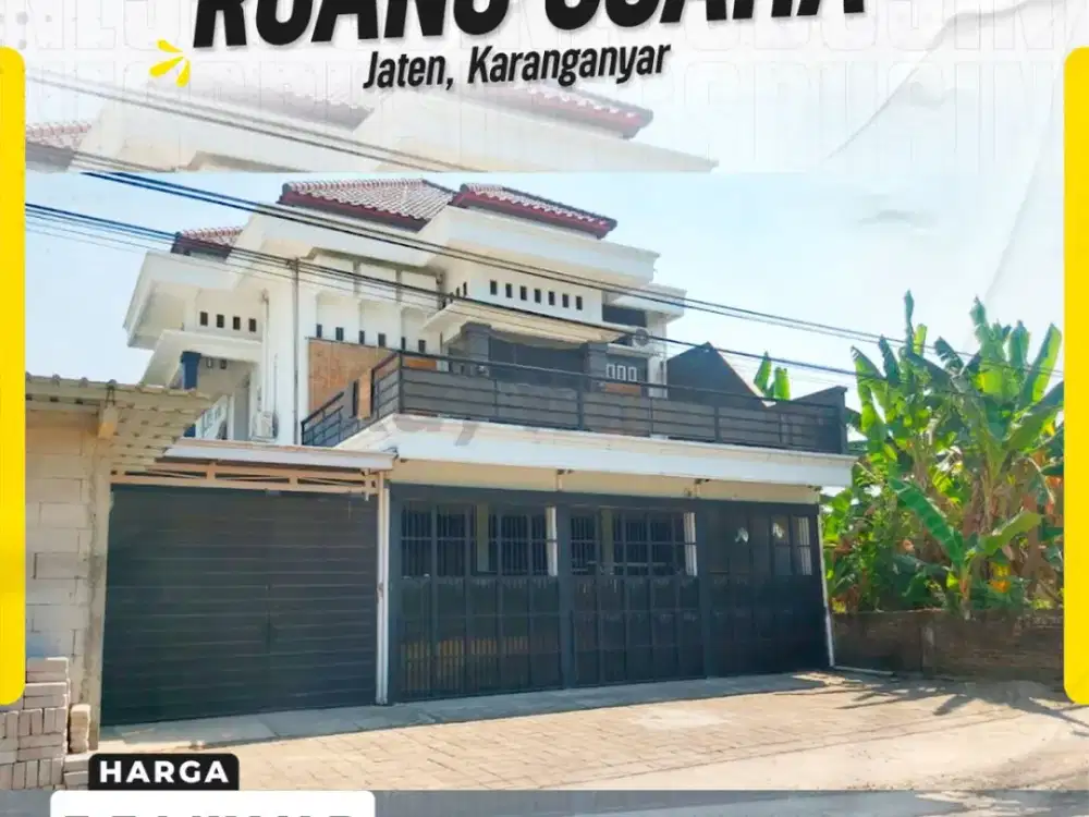 Ruang Usaha Megah Strategis Halaman Luas Siap Pakai di Jaten Karanganyar