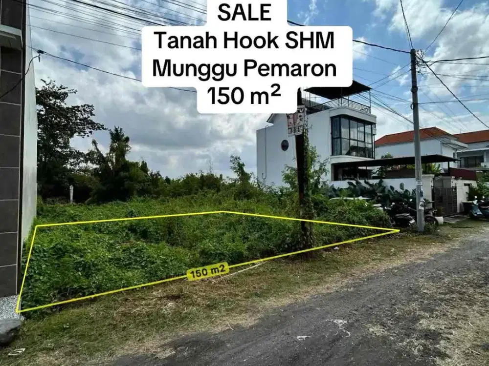 SALE Tanah Hook SHM Munggu Pemaron 150 m²