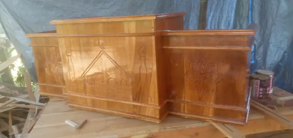 Mini mimbar kayu jati