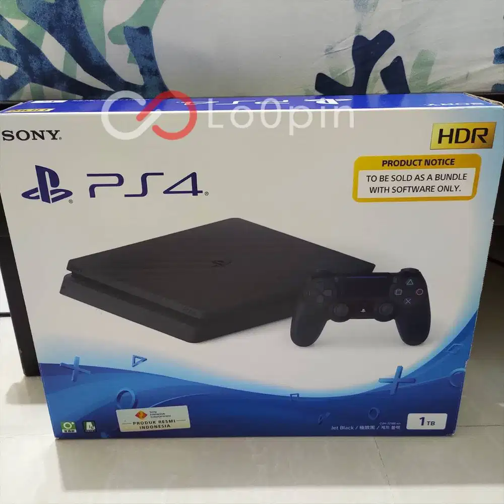 Sony Playstation 4 PS4 Slim 1TB, Fullset Second Bekas Original - BONUS