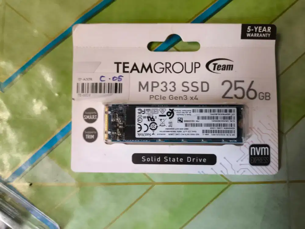 SSD TEAMGROUP PCIE 3X4 256GB