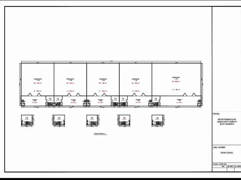 Jual Gudang Baru Luas 520 meter Kawasan Industri Candi KIC Gatot Subroto Semarang