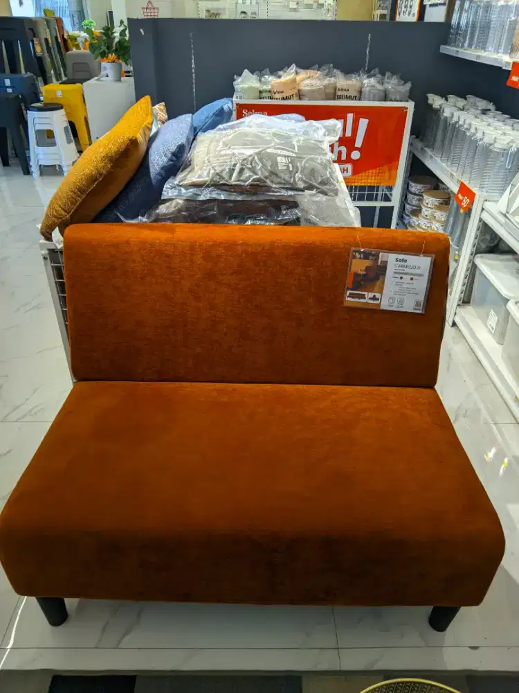 sofa 2 seater terracotta