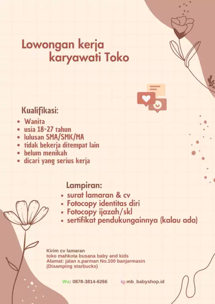 Dicari karyawati