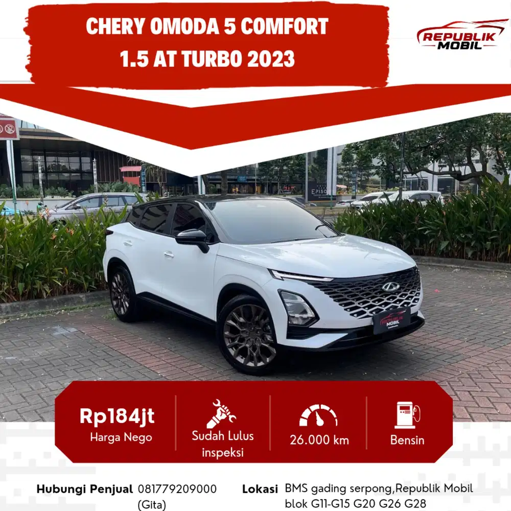 Chery Omoda 5 Comfort 1.5 Automatic 2023 KM LOW TANGAN 1 DARI BARU