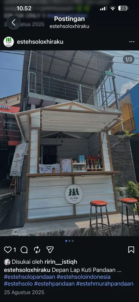 Container box booth container warung