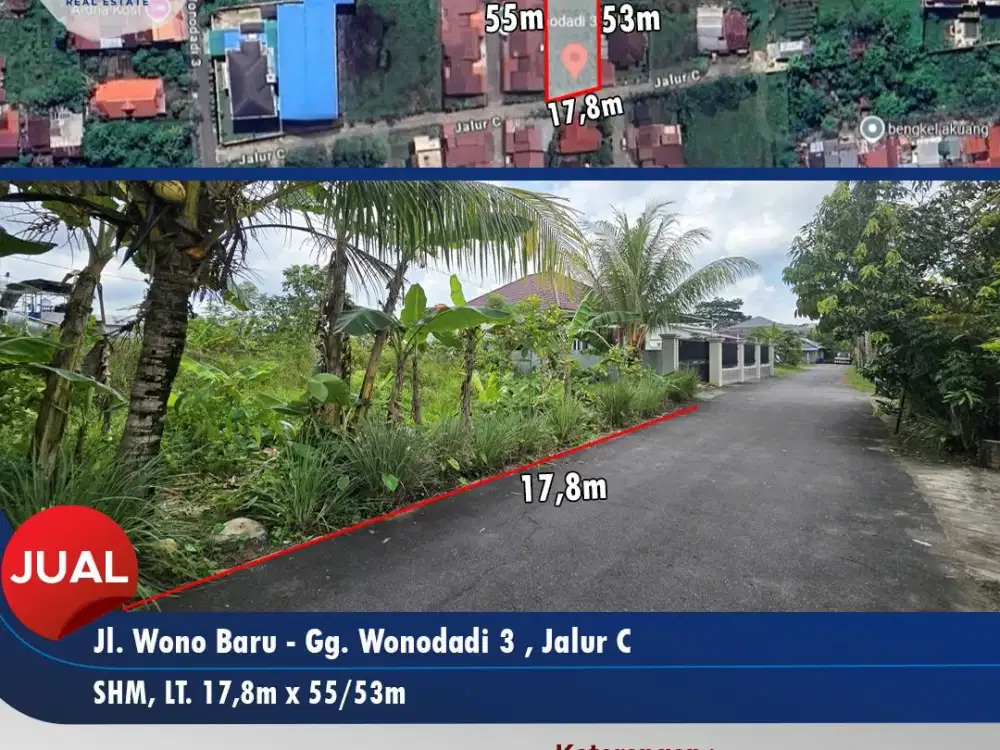 Tanah siap bangun lokasi berkembang wonodadi 3, Pontianak