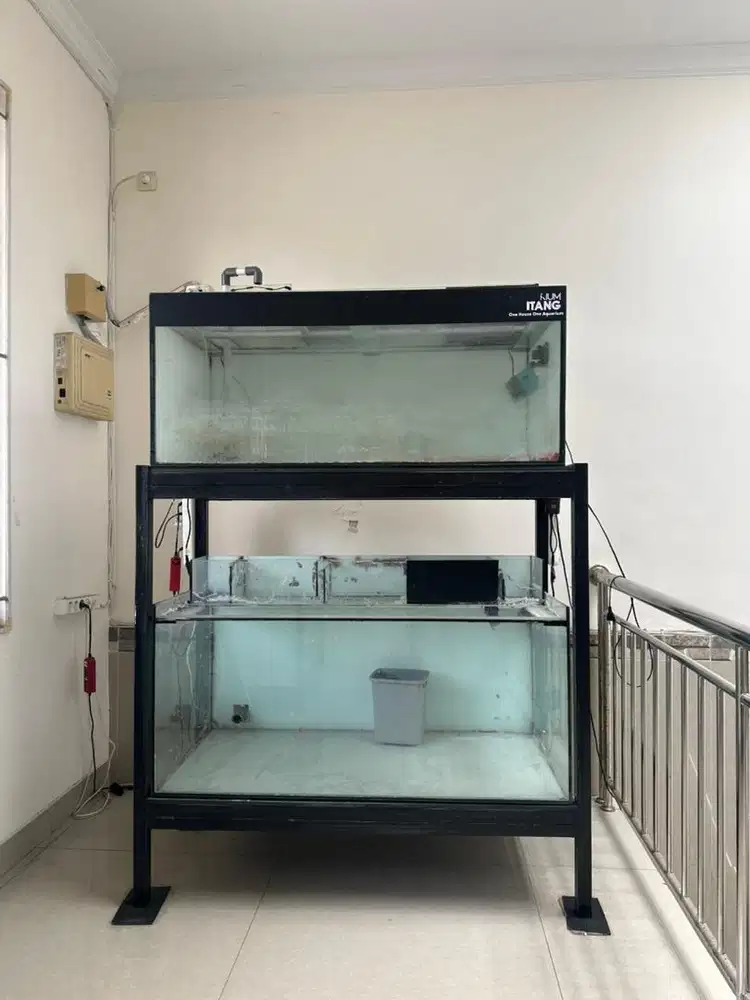 Aquarium 1 set 120x60x50 tebal 8mm edisi pensiun